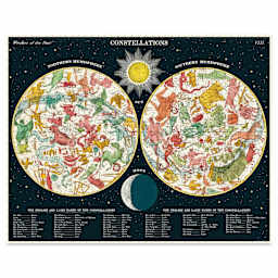 Cavallini Vintage Constellations 1,000 Piece Puzzle (Completed puzzle)