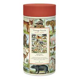 Cavallini Vintage Animal World 1,000 Piece Puzzle back of packaging