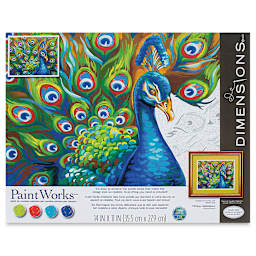 Paintworks Wild Feathers 14" x 11" Paint by Number Kit, In Package