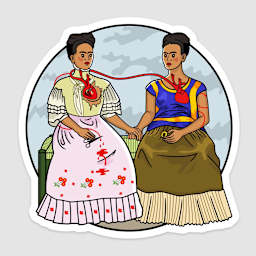 Vinyl Art Stickers Frida Kahlo - Two Fridas, 6/Pkg.