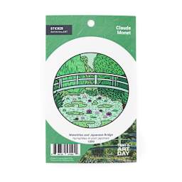 Vinyl Art Stickers Claude Monet - Waterlilies and Japanese Bridge, 6/Pkg.