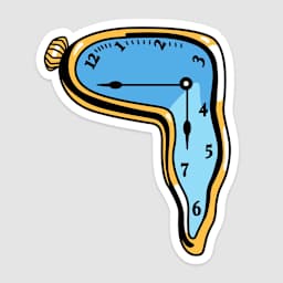 Vinyl Art Stickers Salvador Dali - Persistence of Memory, 6/Pkg.