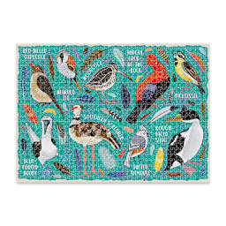 Ginger Fox Fowl Language 1,000 Piece Puzzle, completed puzzle