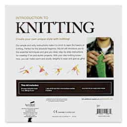 SpiceBox Introduction to Knitting Kit (Back of package)