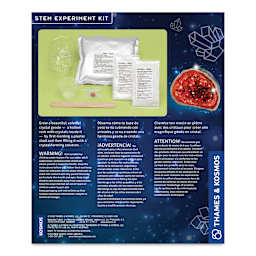 Thames & Kosmos Crystal Geode STEM Experiment Kit (back of box)