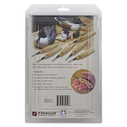 Flexcut Mixed Profile Micro Tool Set - back of packaging
