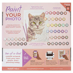 Paintable Picture Paint Your Photo By Number - Pets Edition, back of packaging