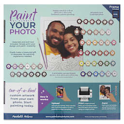 Paintable Picture Paint Your Photo By Number – Portraits Deluxe Edition, back of packaging