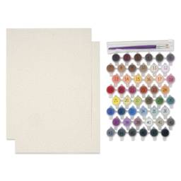 Paintable Picture Paint Your Photo By Number – Portraits Deluxe Edition, kit contents