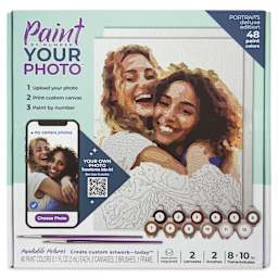 Paintable Picture Paint Your Photo By Number – Portraits Deluxe Edition, front of packaging