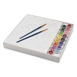 Bright Stripes iHeartArt Paint By Number Kit - Butterflies and Blooms, open packaging