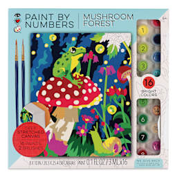 Bright Stripes iHeartArt Paint By Number Kit - Frog and Mushroom, front of packaging