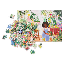 Be Rooted Greenhouse 500 Piece Puzzle, package with puzzle pieces