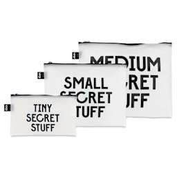 Loqi Zip Pocket Set - SNASK Transparent Bags, Set of 3