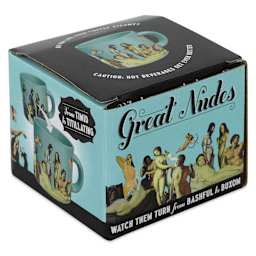 Guild Great Nudes Heat-Changing Mug (front of packaging, angled view)