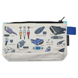 Cables & Ports Canvas Zipper Bag - 5" x 9", back