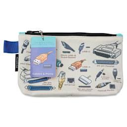 Cables & Ports Canvas Zipper Bag - 5" x 9", front of packaging