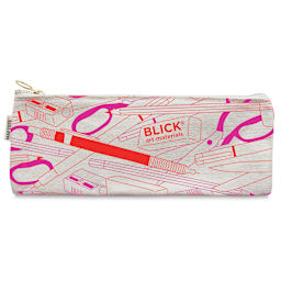 Blick Pencil Pouch by Maptote - Red and Pink (front of pouch)