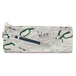 Blick Pencil Pouch by Maptote - Gray and Green (front of pouch)