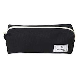 Luddite Canvas Box Pen Case - Black, front