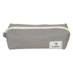 Luddite Canvas Box Pen Case - Grey, front