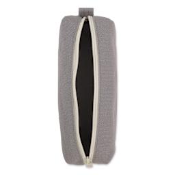 Luddite Canvas Box Pen Case - Grey, open