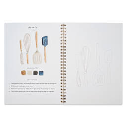 Emily Lex Studio Baking Watercolor Workbook - 6-1/2" x 9", utensils