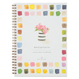 Emily Lex Studio Bouquets Watercolor Workbook - 6-1/2" x 9", front cover