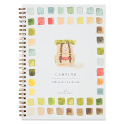 Emily Lex Studio Camping Watercolor Workbook - 6-1/2" x 9", front cover