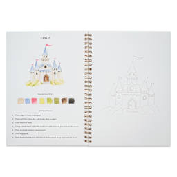 Emily Lex Studio Fairytale Watercolor Workbook - 6-1/2" x 9", castle