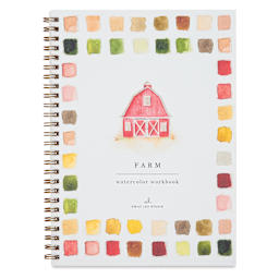 Emily Lex Studio Farm Watercolor Workbook - 6-1/2" x 9", front cover