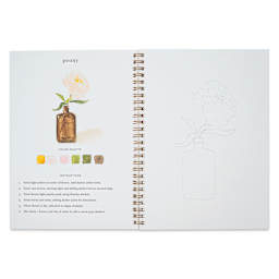 Emily Lex Studio Flowers Watercolor Workbook - 6-1/2" x 9", peony