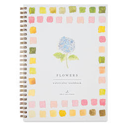 Emily Lex Studio Flowers Watercolor Workbook - 6-1/2" x 9", front cover