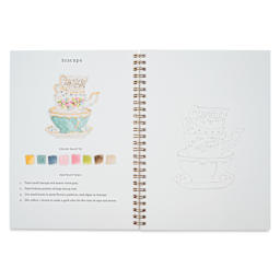 Emily Lex Studio Spring Watercolor Workbook - 6-1/2" x 9", teacups