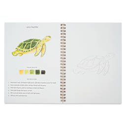 Emily Lex Studio Tropical Watercolor Workbook - 6-1/2" x 9", sea turtle