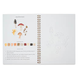 Emily Lex Studio Woodland Watercolor Workbook - 6-1/2" x 9", mushrooms