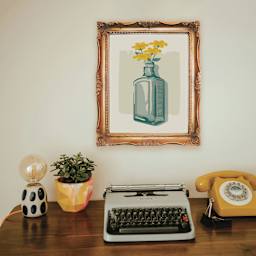 Coloready Paint by Number Kit - Bottle Study, finished framed example