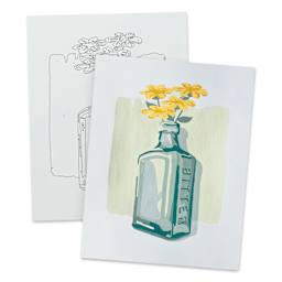 Coloready Paint by Number Kit - Bottle Study, finished example