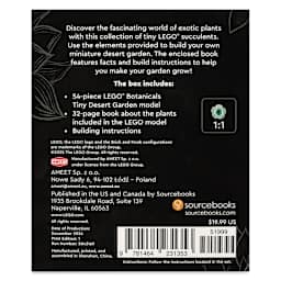 LEGO Botanicals Tiny Building Sets - Tiny Desert Garden, 54 pieces, back of packaging