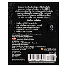 LEGO Botanicals Tiny Building Sets - Tiny Wildflowers, 95 pieces, back of packaging