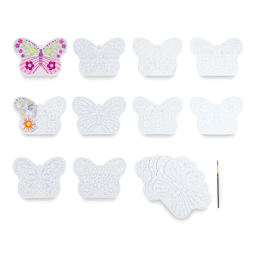 Brea Reese Vivid Mixed Media Coloring Pad - Butterfly, 7.8" x 9.6", themed pages