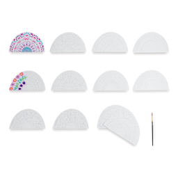 Brea Reese Vivid Mixed Media Coloring Pad - Rainbow, 7.2" x 10", themed pages