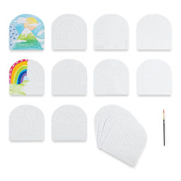 Brea Reese Vivid Mixed Media Coloring Pad - Boho, 7.6" x 9.4", themed pages