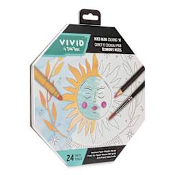 Brea Reese Vivid Mixed Media Coloring Pad - Octagon, 8.5" x 9.5"