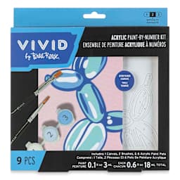 Brea Reese Vivid Mini Paint-by-Number Kit - Balloon Dog, front of packaging