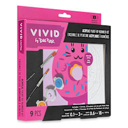 Brea Reese Vivid Mini Paint-by-Number Kit - Cat Donut, packaging