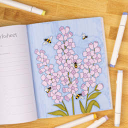 Elyse Breanne Garden Avenue Coloring Book, flowers and bees