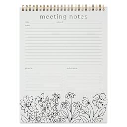 Elyse Breanne Color-in Meeting Notes Notebook, open