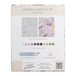 Elyse Breanne Paint By Number Kit - Lilac Floral, back of package