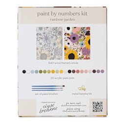 Elyse Breanne Paint By Number Kit - Rainbow Garden, back of package